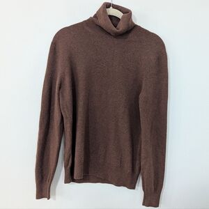 John Laing Made In Scotland 100% Cashmere Turtleneck Sweater Brown Small S
